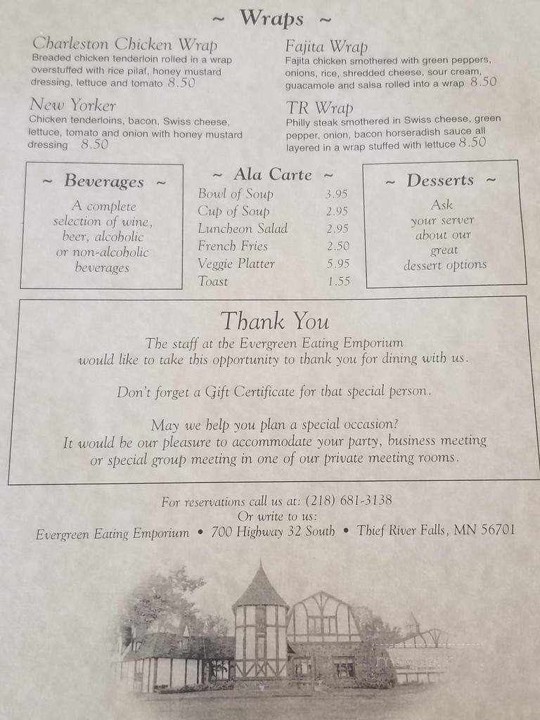 Evergreen Eating Emporium - Thief River Falls, MN