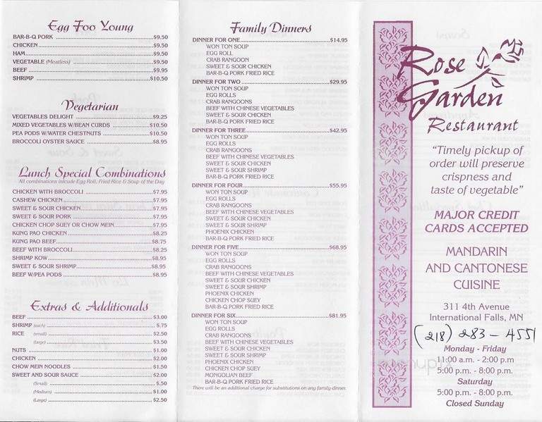 Rose Garden Restaurant - International Falls, MN