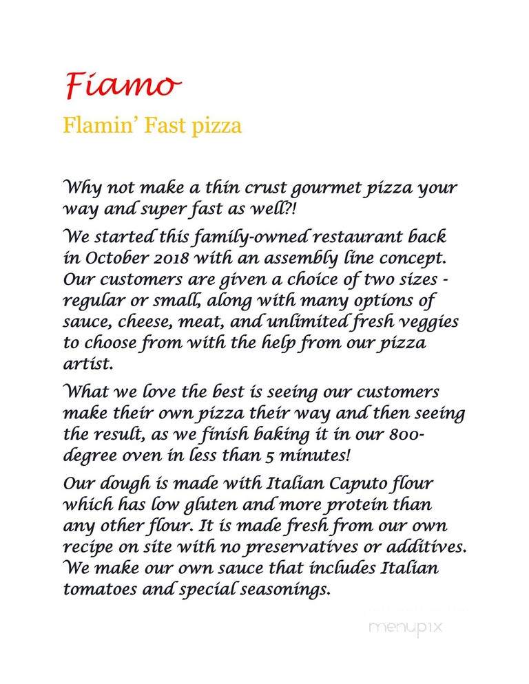 Fiamo Flamin Fast Pizza - Red Wing, MN