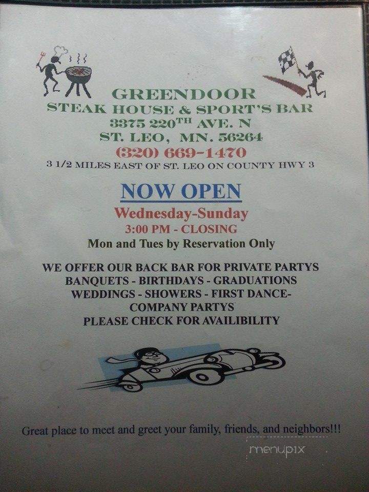 GreenDoor Steakhouse & Sports Bar - Saint Leo, MN