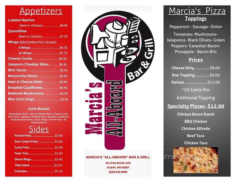 Marcia's All Aboard Bar & Grill - Albany, MN