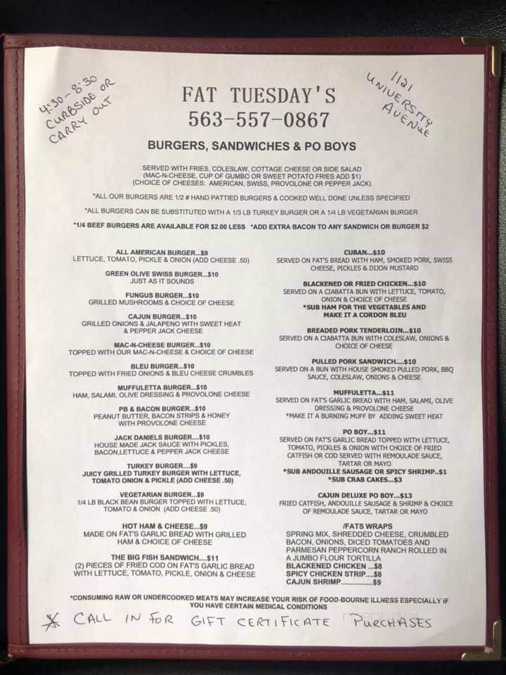 Fat Tuesday's - Dubuque, IA