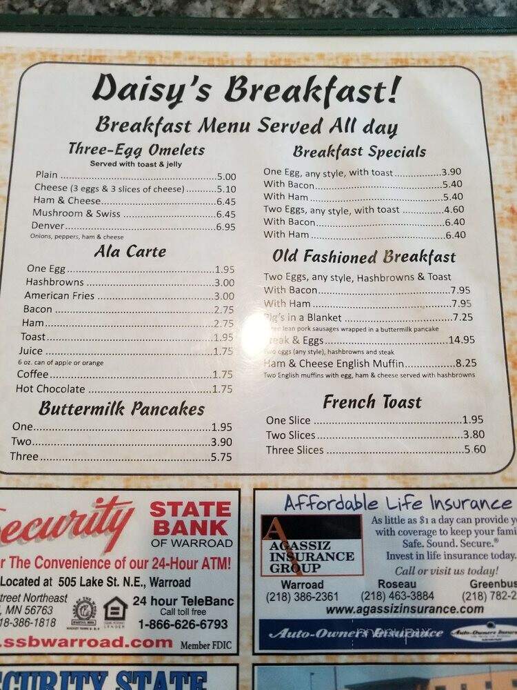 Daisy Garden Restaurant - Warroad, MN