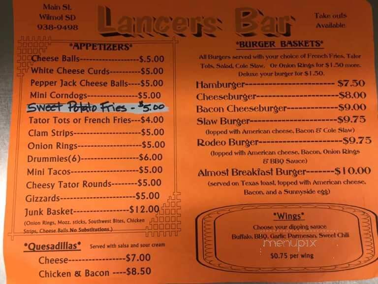 Lancers Bar - Wilmot, SD