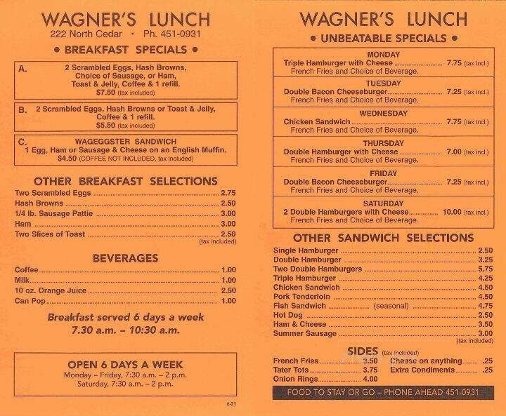 Wagner's Lunch - Owatonna, MN