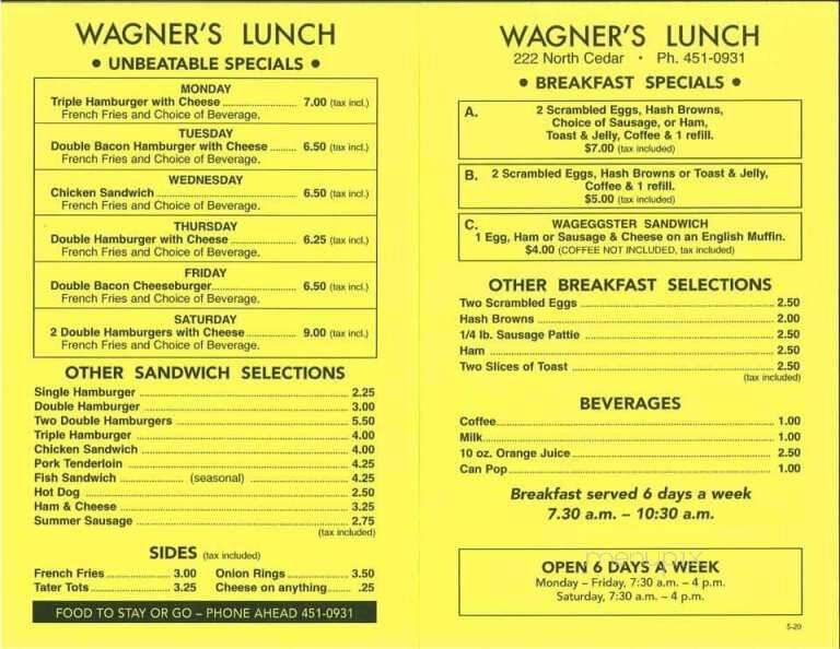 Wagner's Lunch - Owatonna, MN