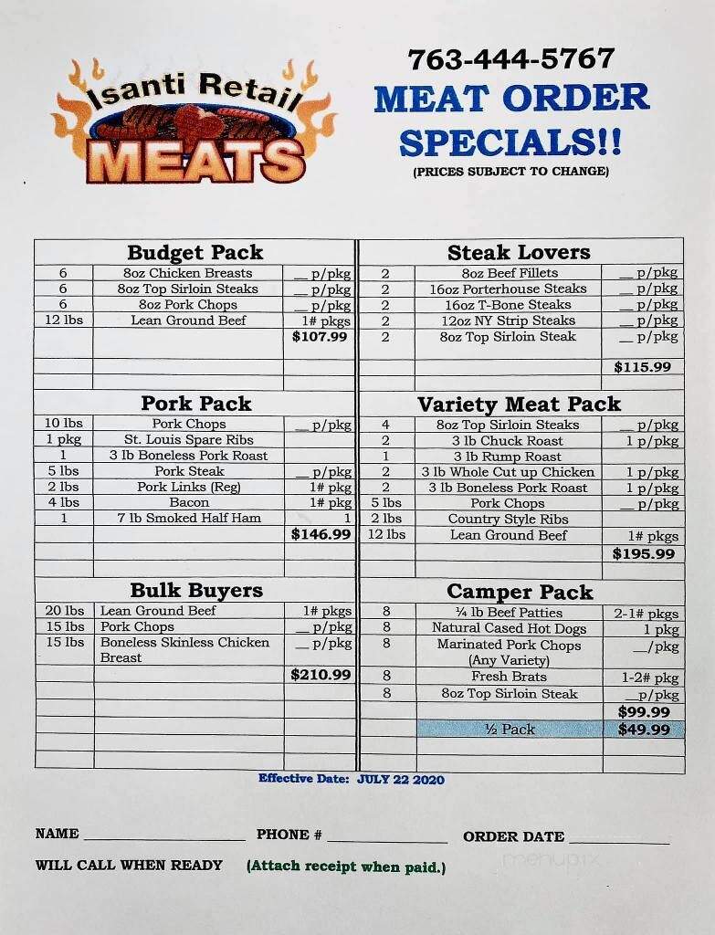 Isanti Retail Meats - Isanti, MN