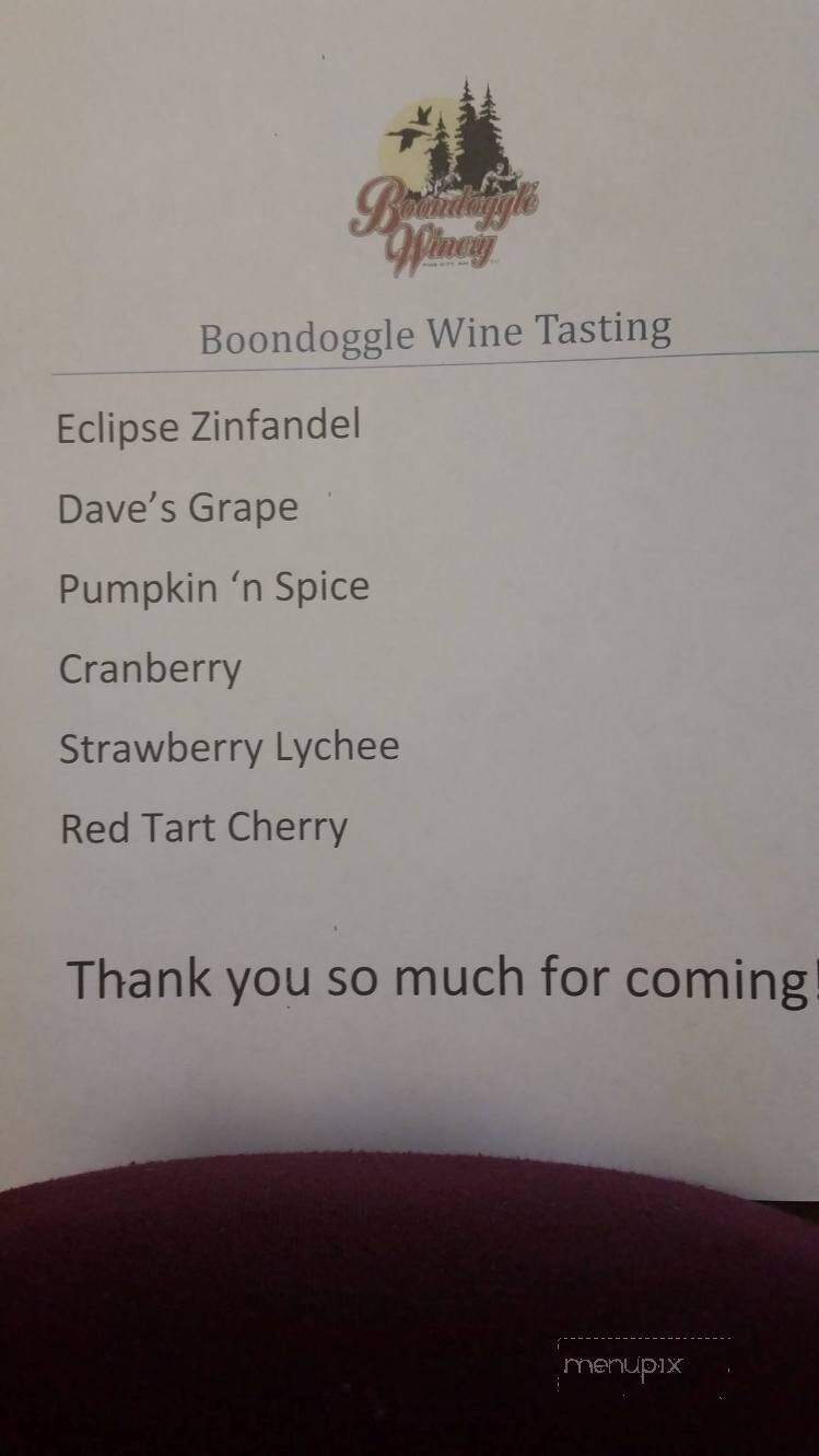 Boondoggle Winery - Pine City, MN