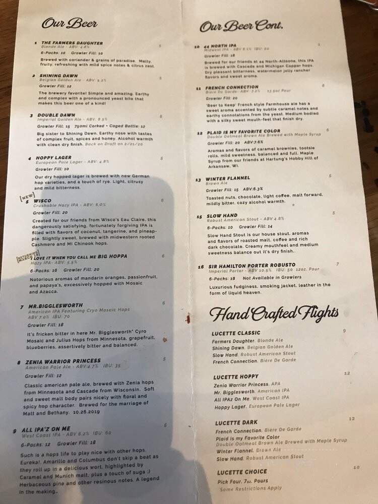 Lucette Brewing Company - Menomonie, WI