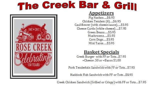 The Creek Bar & Grill - Rose Creek, MN