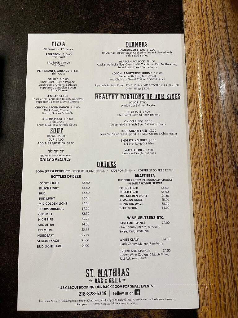 St Mathias Bar & Grill - Fort Ripley, MN