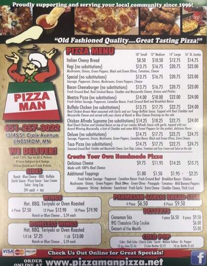 Pizza Man - Lindstrom, MN