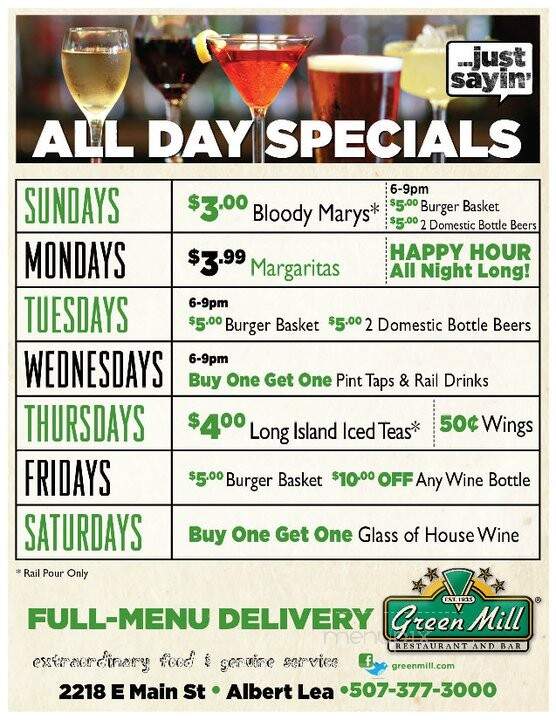 Greenmill Restaurant & Bar - Albert Lea, MN