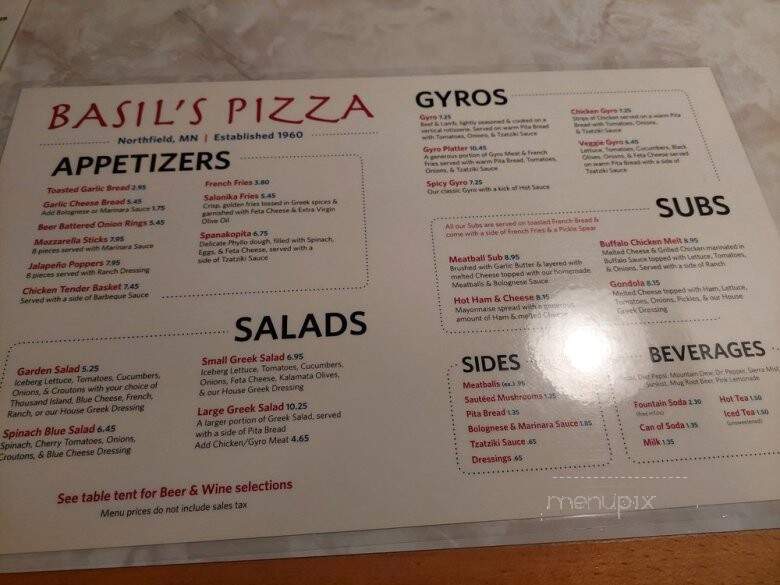 Basil's Pizza Palace - Northfield, MN