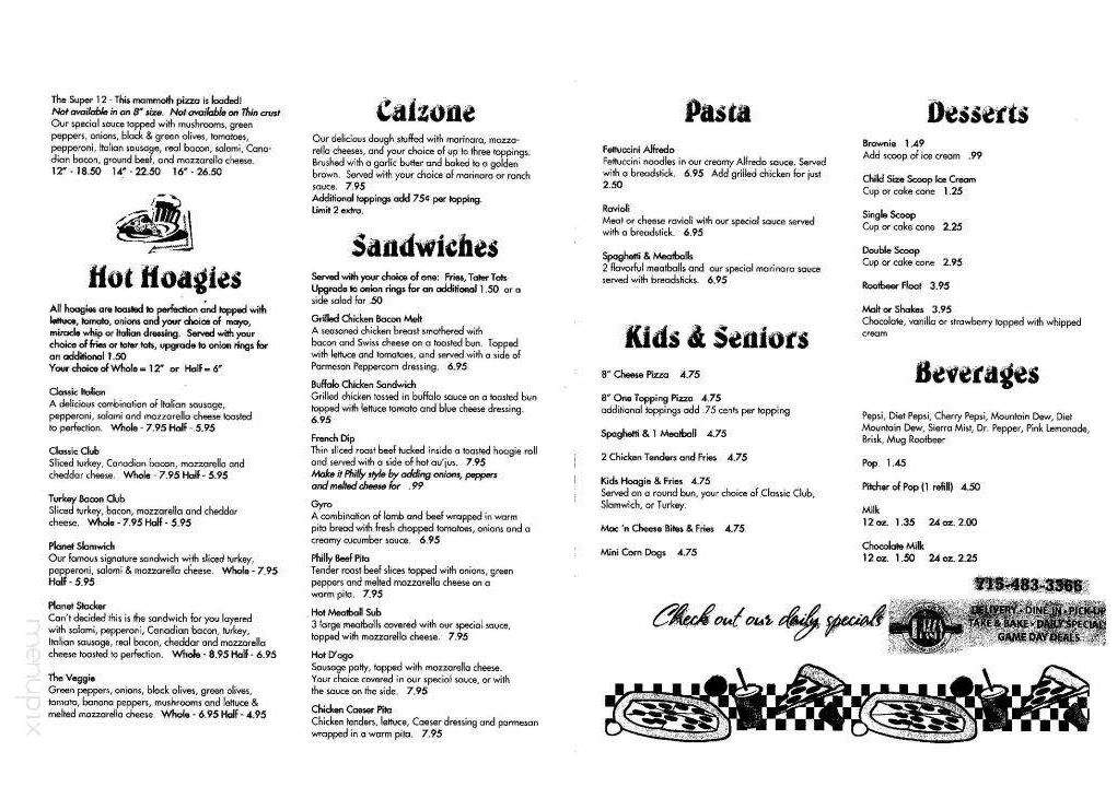 Pizza Planet - Saint Croix Falls, WI